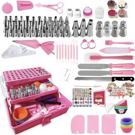 359PCs Cake Decorating Baking Supplies Kit, Baking Set with 66 Piping Tips, Icing Bags and Tips Set for Beginners,Baking Tools,Cupcake Decorating